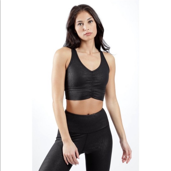 90 Degree By Reflex Tops - 90 Degree By Reflex Cinched Sports Bra